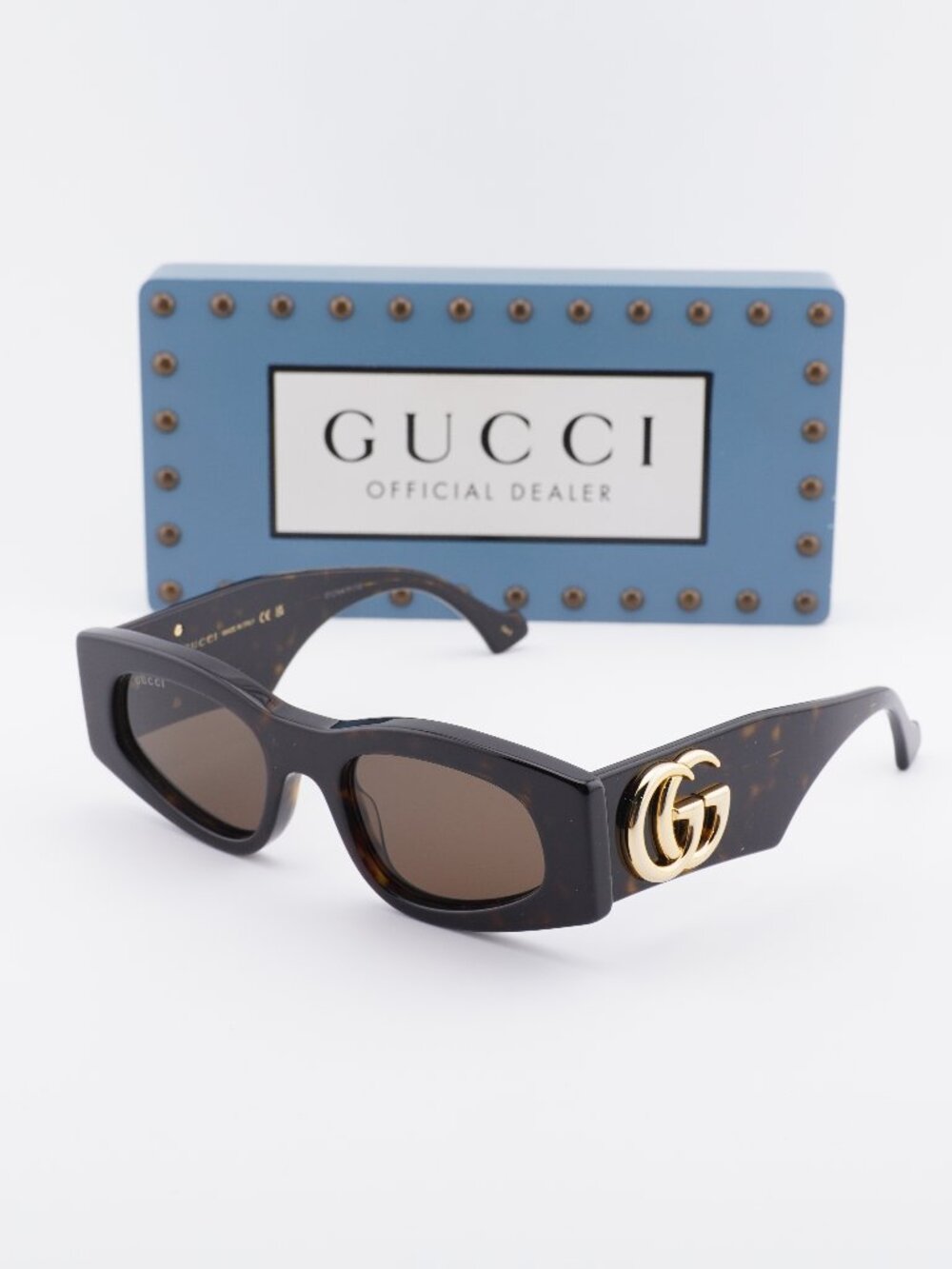 Gucci GG1754S 002 Women Square Sunglasses - Havana / Brown